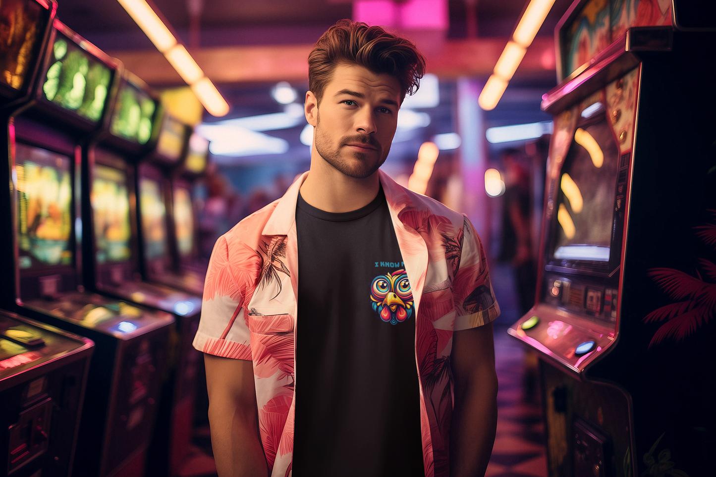 T-SHIRT I KNOW MY CHICKEN - UOMO