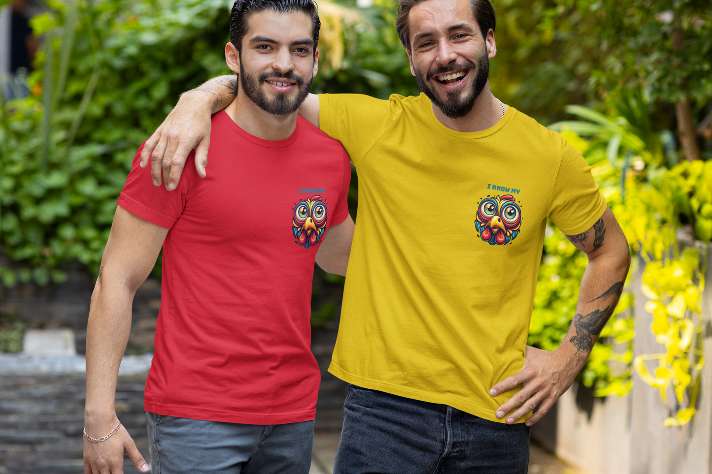 T-SHIRT I KNOW MY CHICKEN - UOMO